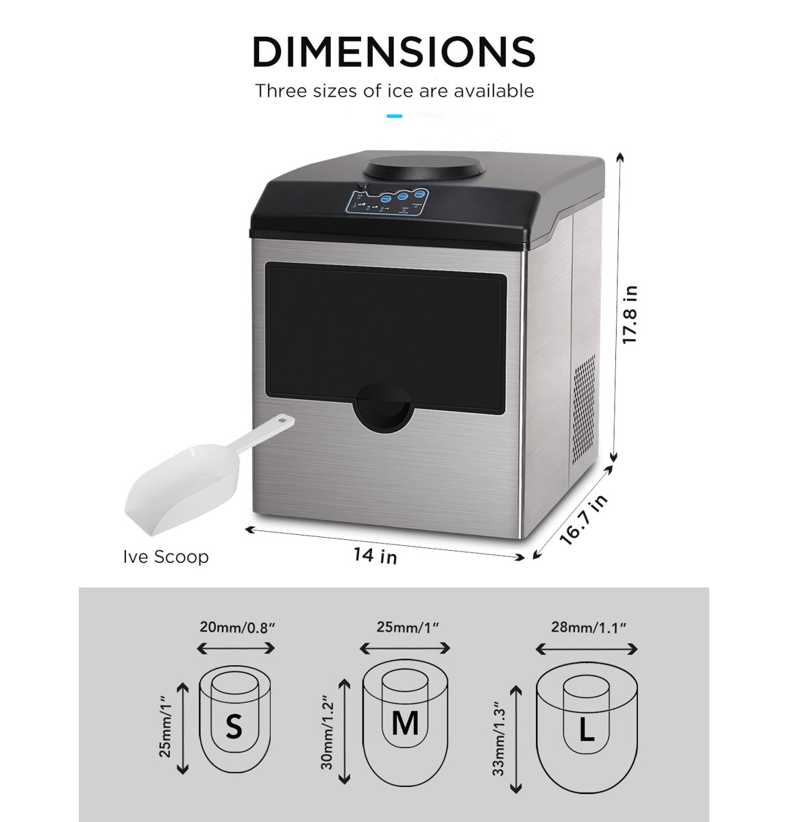 Northair 40 Lb. lb. Daily Production Clear Ice Freestanding Ice Maker & Reviews Wayfair